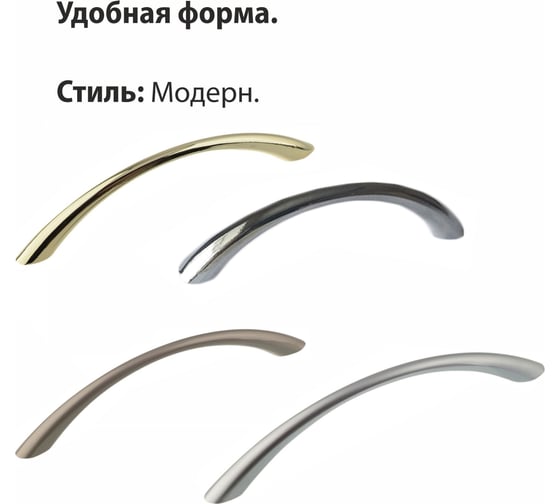 Ручка-скоба мебельная ZY-8С 128мм сплав ЦАМ 32гр, никель Trodos 303179
