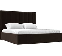 Интерьерная кровать Лига диванов Афродита 180 микровельвет коричневый 120589