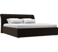 Интерьерная кровать Лига диванов Сицилия 180 велюр коричневый 120879