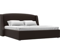 Интерьерная кровать Лига диванов Лотос 180 экокожа коричневый 120770