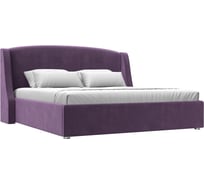 Интерьерная кровать Лига диванов Лотос 180 микровельвет сиреневый 120785