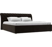 Интерьерная кровать Лига диванов Сицилия 200 микровельвет коричневый 120896