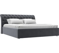 Интерьерная кровать Лига диванов Сицилия 180 велюр серый 120880