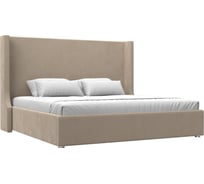 Интерьерная кровать Лига диванов Ларго 200 велюр бежевый 120744