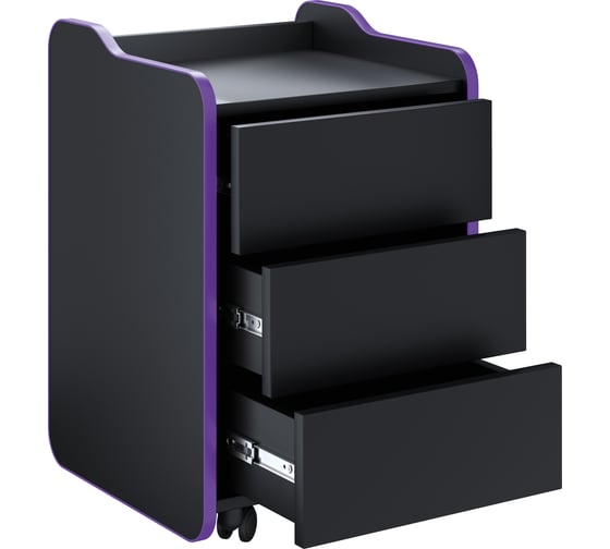 Тумба для игрового компьютерного стола VMMGAME CASE 40 BLACK PURPLE CS-1BKPU