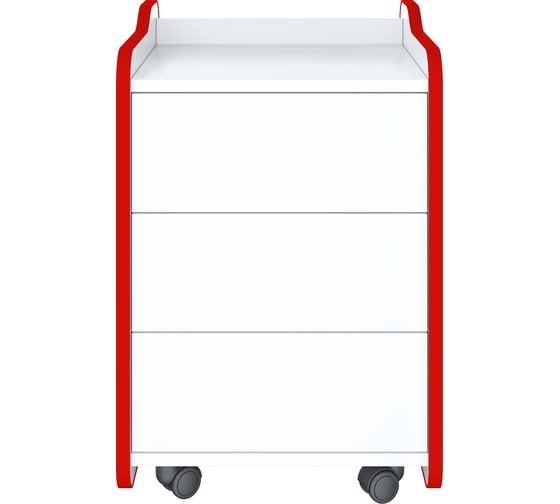 Тумба для игрового компьютерного стола VMMGAME CASE 40 WHITE RED CS-1WERD 1