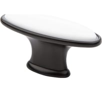 Ручка-кнопка c фарфором KERRON матовый черный KF06-11 BL