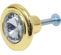 Ручка-кнопка с кристаллами KERRON золото CRL35 OT