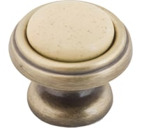 Ручка-кнопка Kerron с фарфором, оксидированная бронза KF03-05 OAB