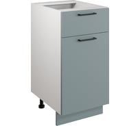 Шкаф - стол Атмосфера 40см с одним ящиком и с одной дверцей Simple Н400-1Я Пыльный зеленый/ Белый 00-00024782