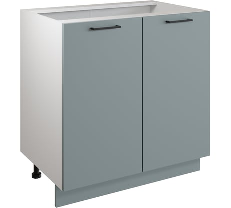 Шкаф - стол Атмосфера 80см с двумя дверцами Simple Н800 Пыльный зеленый/ Белый 00-00024786