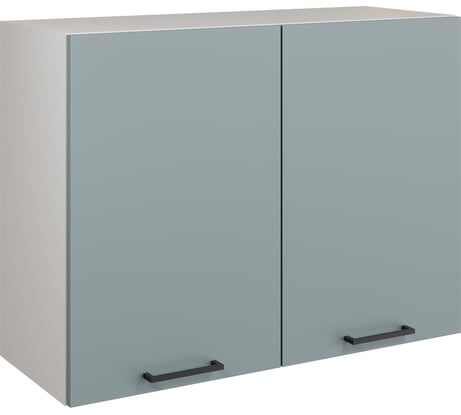 Шкаф навесной Атмосфера 80см с двумя дверцами Simple В800 Пыльный зеленый/ Белый 00-00024790