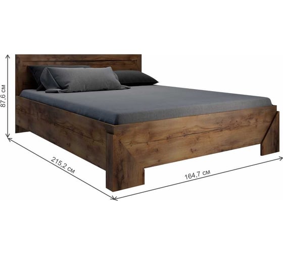 Кровать Woodville Саманта 160x200 таксония шоколадная 497424