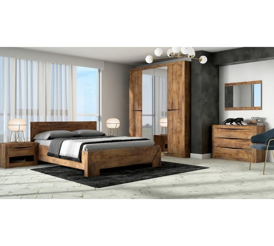 Кровать Woodville Саманта 160x200 таксония шоколадная 497424