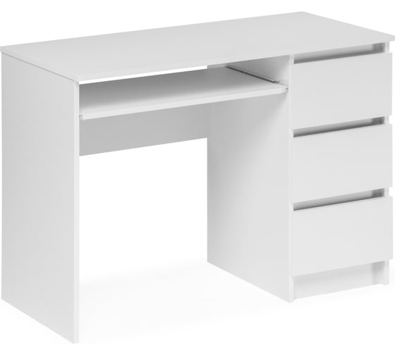 Компьютерный стол Woodville Мадера СМП 105x50x75 правый белый 497493 1