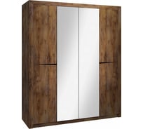 Шкаф Woodville Саманта с зеркалом таксония шоколадная 497436