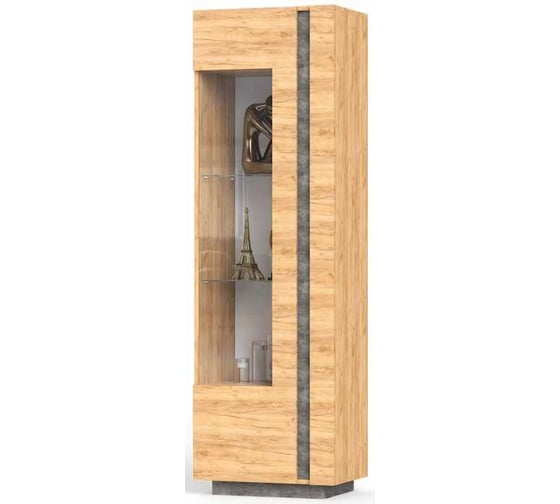 Шкаф Woodville Арчи 03.263 дуб золотой craft / камень темный U3705 339646