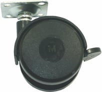 Опора колесная Металлист с площадкой, диаметр 50, высота 65 с фиксатором пластмасса 50 шт 0000000001120