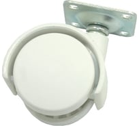 Опора колесная Металлист с площадкой, диаметр 40, высота 59, пластмасса белая 100 шт 0000000002029