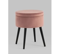 Пуф Стул Груп Клайс с ящиком для хранения, велюр пыльно-розовый vd-clays-b15