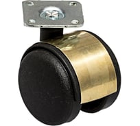 Двойной ролик на площадке Suki 50 мм, черный/золото 166500