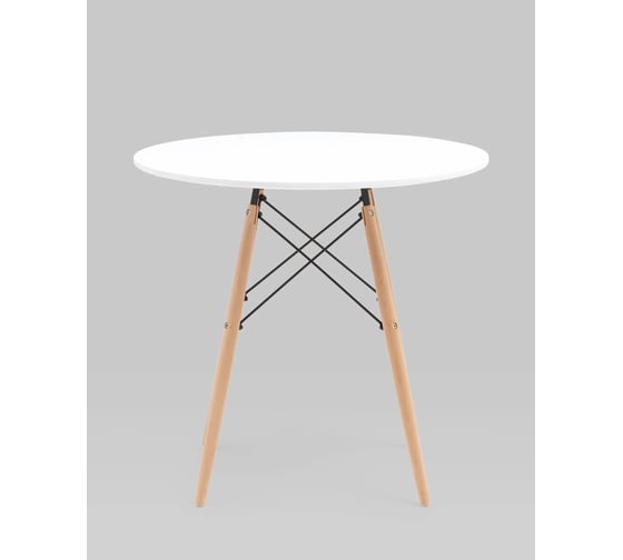 Стол круглый обеденный Стул Груп EAMES DSW NEW D 80, белый T001-80