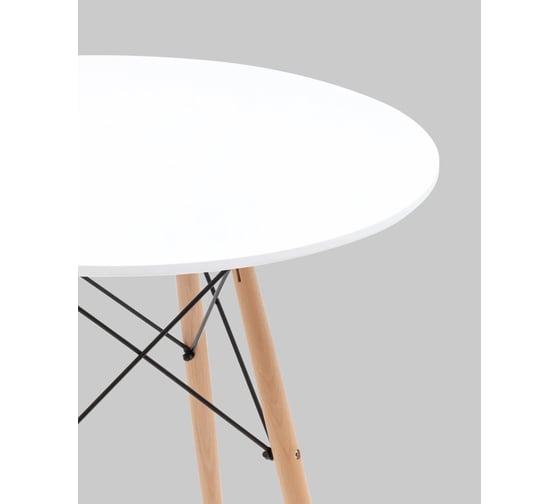 Стол круглый обеденный Стул Груп EAMES DSW NEW D 80, белый T001-80