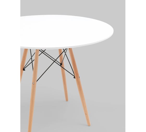 Стол круглый обеденный Стул Груп EAMES DSW NEW D 100, белый T001-100
