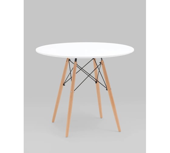 Стол круглый обеденный Стул Груп EAMES DSW NEW D 90, белый T001-90 1