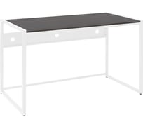 Стол письменный модульный Rimini, 1200x650x750, белый каркас, столешница ЛДСП Черный, GreenWeen GW-RIMINI-1200-W-LD-BLACK