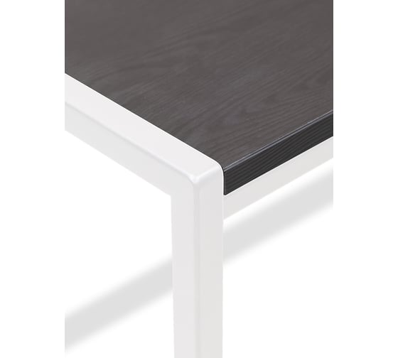Стол письменный модульный Rimini, 1200x650x750, белый каркас, столешница ЛДСП Черный, GreenWeen GW-RIMINI-1200-W-LD-BLACK