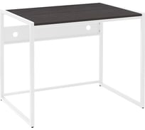 Стол письменный модульный Rimini, 900x650x750, белый каркас, столешница ЛДСП Черный, GreenWeen GW-RIMINI-900-W-LD-BLACK