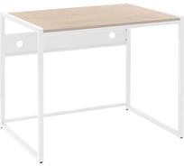 Стол письменный модульный Rimini, 900x650x750, белый каркас, столешница ЛДСП Дуб Натуральный, GreenWeen GW-RIMINI-900-W-LD-NATUR