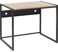 Стол письменный модульный Rimini, 900x650x750, черный каркас, столешница ЛДСП Дуб Натуральный, GreenWeen GW-RIMINI-900-B-LD-NATUR