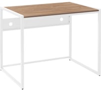 Стол письменный модульный Rimini, 900x650x750, белый каркас, столешница ЛДСП Дуб Канзас, GreenWeen GW-RIMINI-900-W-LD-K