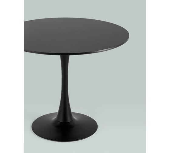 Стол обеденный круглый Стул Груп Tulip, 90x90, черный T004-1-90 black