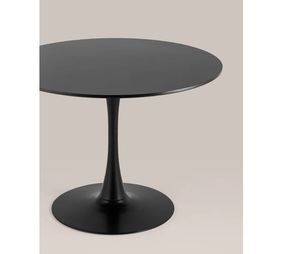 Стол обеденный круглый Стул Груп Tulip, 100x100, черный T004-1-100 black