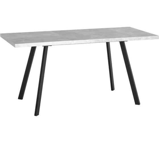 Стол обеденный кухонный раскладной Стул Груп PLAIN, 116-158 74, бетон/черный 80.581.01 8005