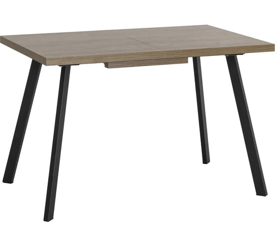 Стол обеденный кухонный раскладной Стул Груп PLAIN, 116-158 74, дуб Ка/черный 80.581.01 8048