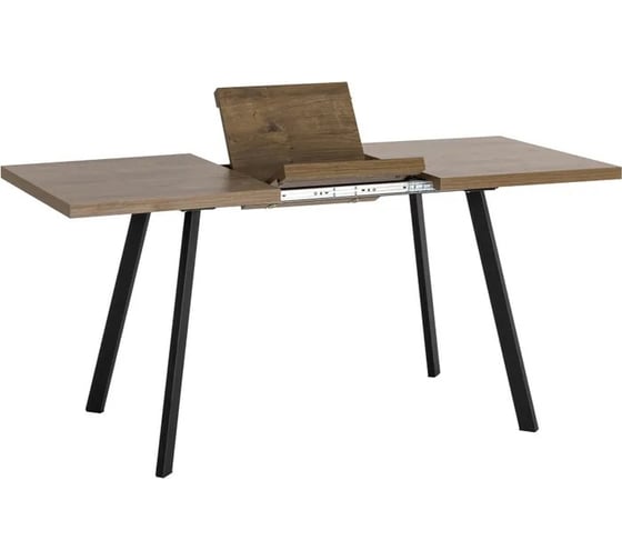 Стол обеденный кухонный раскладной Стул Груп PLAIN, 116-158 74, дуб Ка/черный 80.581.01 8048
