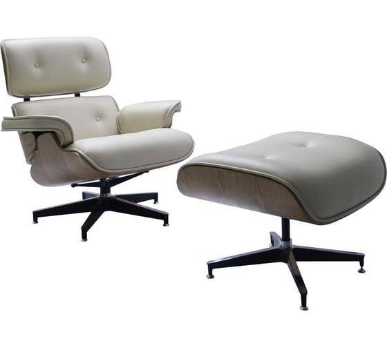 Кресло и оттоманка BRADEX EAMES LOUNGE CHAIR бежевые FR 0596 1