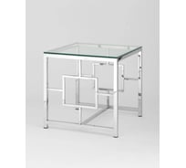 Журнальный столик Стул Груп БРУКЛИН, прозрачное стекло, сталь серебро EET-013