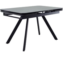 Раскладной стол BRADEX Arthur 120-184x80x75 см, керамогранит, чёрный мрамор Greys Black, чёрный RF 0677