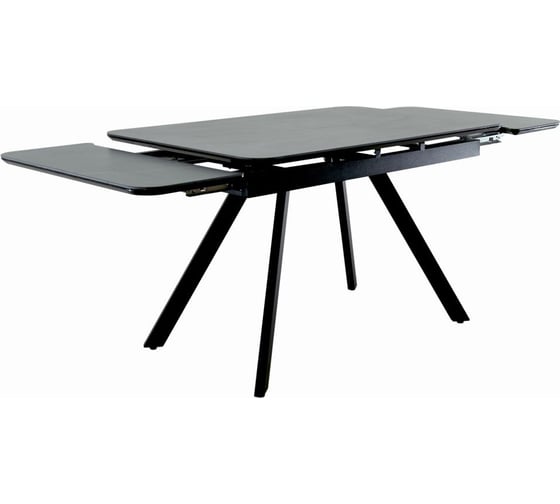 Раскладной стол BRADEX Arthur 120-184x80x75 см, керамогранит, чёрный мрамор Greys Black, чёрный RF 0677