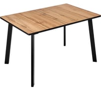 Раскладной стол BRADEX Dublin 120-160x80x75 см, Дуб Вотан с чёрными ножками RF 0482