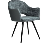 Стул BRADEX Bruno серый, шенилл, с экокожей, с поворотным механизмом RF 0676