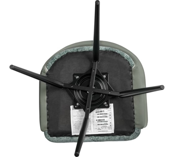 Стул BRADEX Bruno зелёный, шенилл, с экокожей, с поворотным механизмом RF 0674