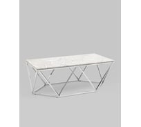 Журнальный столик Стул Груп Авалон 122х66, серый мрамор, сталь серебро ECT-0551RTC