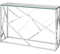 Консоль Стул Груп АРТ ДЕКО 115х30, прозрачное стекло, сталь серебро ECST-015 (115x30)