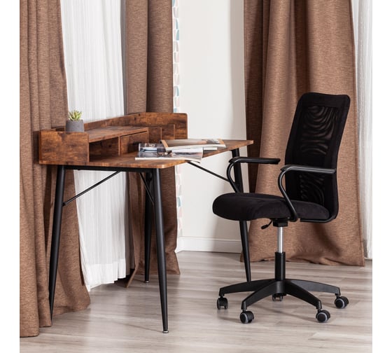 Кресло Tetchair STAFF флок/ткань, черный, 35/W-11 21453